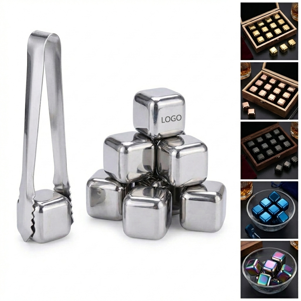 Reusable 304 Stainless Steel Ice Cubes to Chill Beverages Without Watering Down