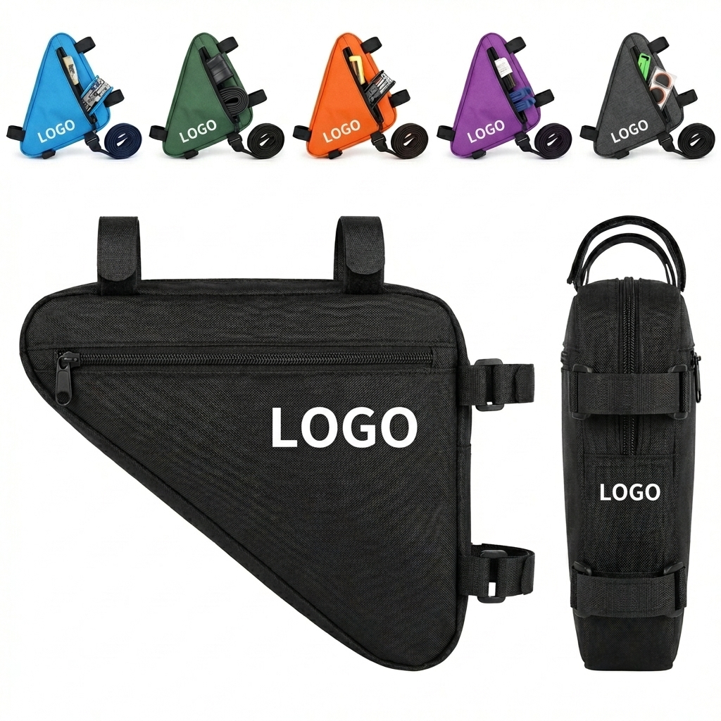 Reflective Triangle Frame Bag with Mesh Pockets