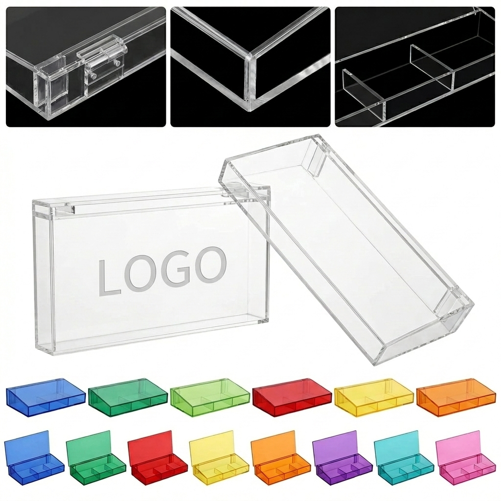 Acrylic Desktop Organizer Tray Set with Multi-Color Compartments