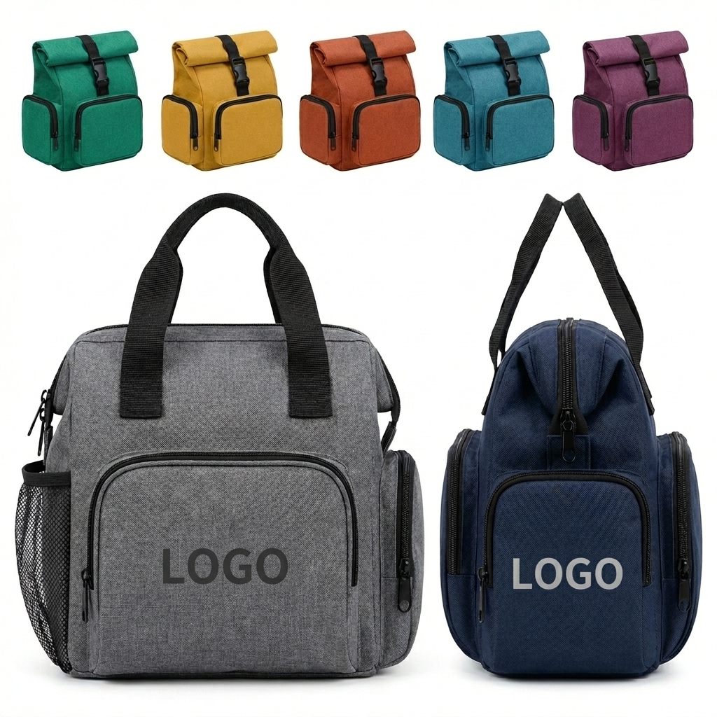 Versatile Insulated Cooler Lunch Bag with Secure Closure
