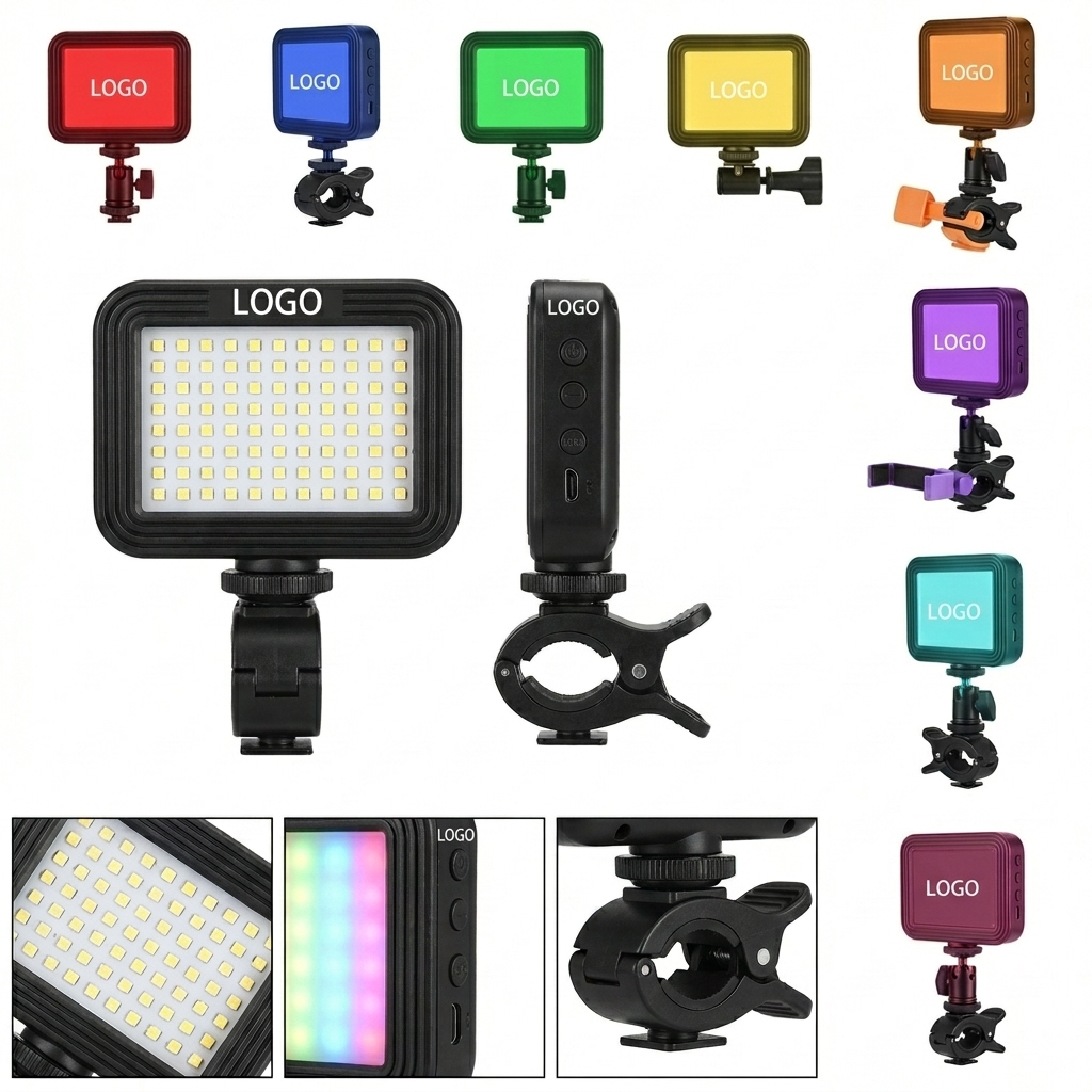 Clip-On RGB Full-Color Phone Selfie Light with Adjustable Temperature (2500K-9000K)