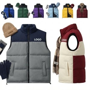 Men's Lightweight Insulated Quilted Winter Vest with Full Zip