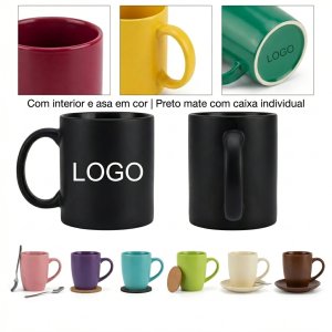 Vintage Matte Ceramic Mug with Custom Logo - Dishwasher & Microwave Safe